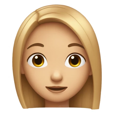 A girl is blushing and hiding face sticker