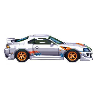 Hot Wheels Toyota Supra side view sticker