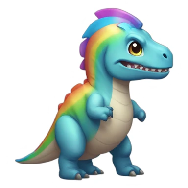 tyrannosaurus-unicorn-rainbow-cute sticker
