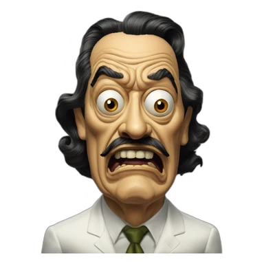 Salvador Dali angry doomguy sticker