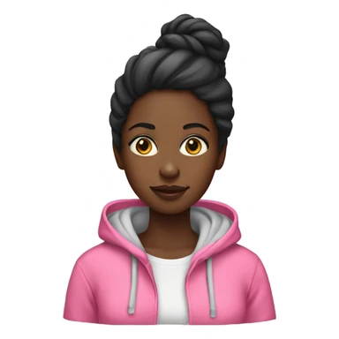 black girl wi the pink hoodie sticker