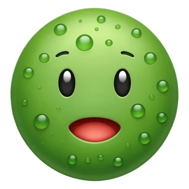 un emoji de una bacteria sticker