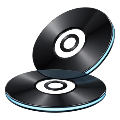 two black computer disk sticker