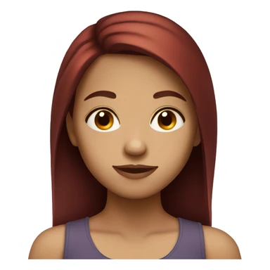 Girl with dark red hair and brown eyes  sticker