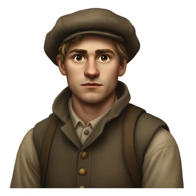 25 year old peasant during the 1917 revolution in russia photorealistic serious sticker