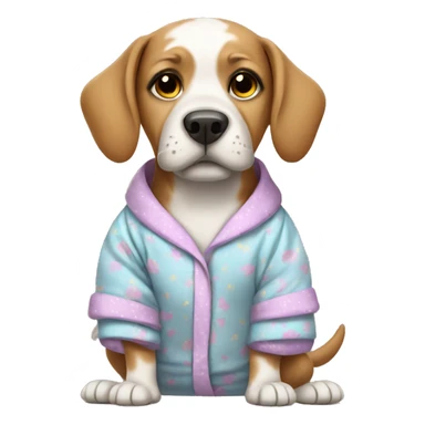 Dog in pjs sticker