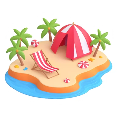 Seating at beach sticker