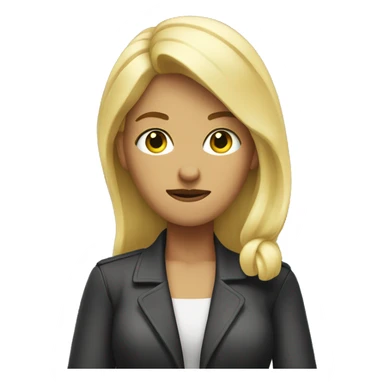 Blonde woman giving thumbs down sticker