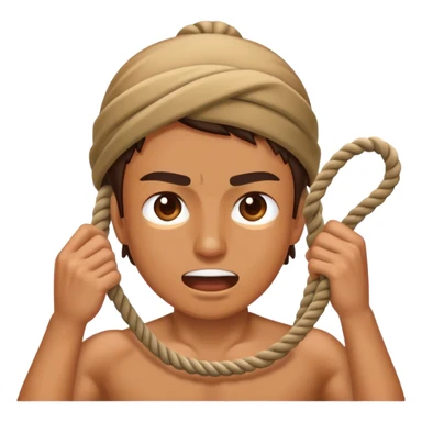 cable machine pulling rope towards face sticker