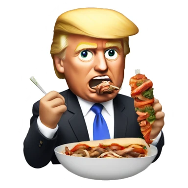Donald Trump eating kebab  sticker