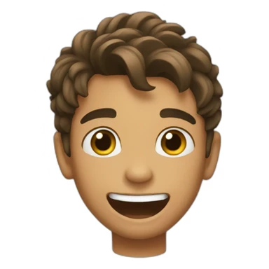 A boy saying yeah! sticker