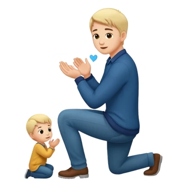 man kneeling and asking for marriage sticker