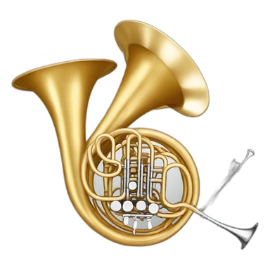french horn sticker