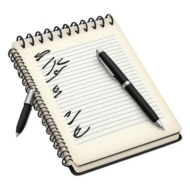 notebook with pe*n scripts  sticker