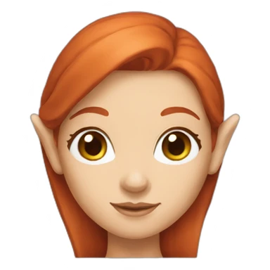 redhead woman elf sticker