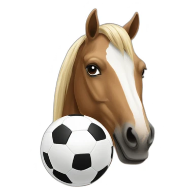 Horse and soccer ball sticker