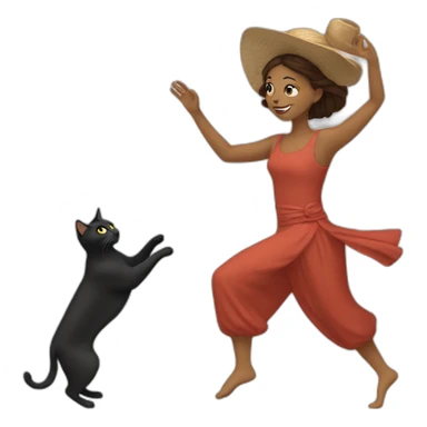 Martha Biadun dance with cat sticker