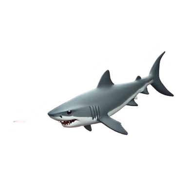 Shark swimming in red water  sticker