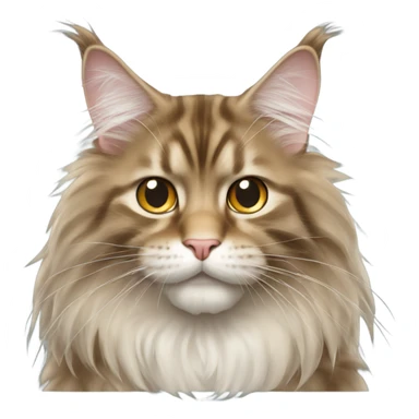 Maine Coon cat shows thumbs down sticker