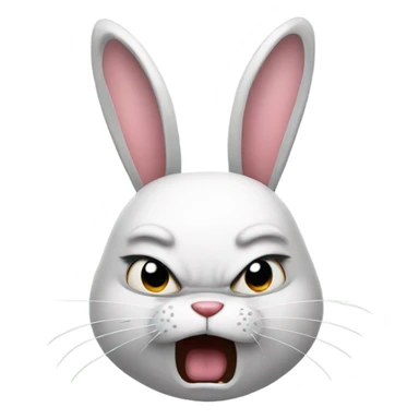 Angry bunny sticker