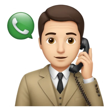italian man on phone in office  sticker