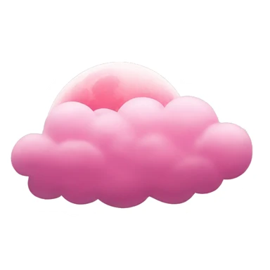 Pink cloud pink moon sticker