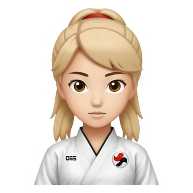 A girl in a teakwondo  sticker