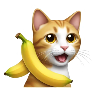 cat with banana phone sticker