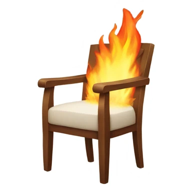 chair with fire sticker