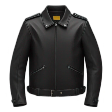 Veste en cuir noir sticker