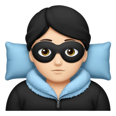 cozy winter sleep eye patch sticker