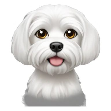 white maltese giving side eye sticker