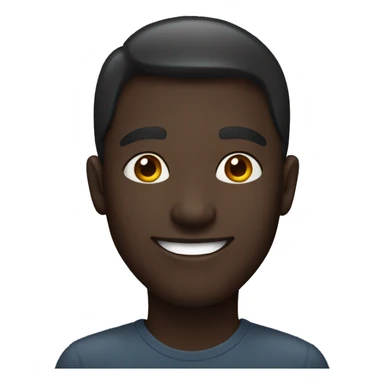 happy dark-skinned male portrait sticker
