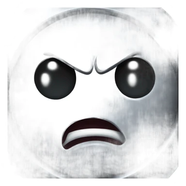 Metal cute mad Kirby Gray ball driving on car wheels with mad eyebrows game sticker