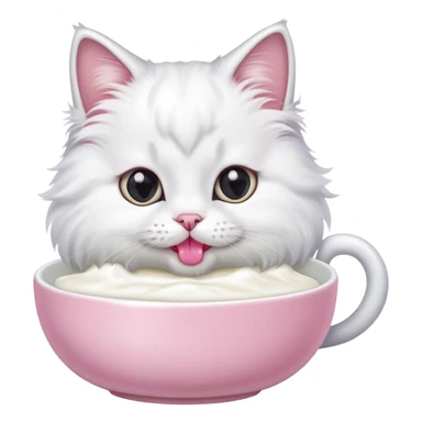 Kitty cat drinking milk sticker