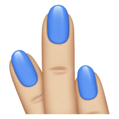 Blue painted finger nails  sticker