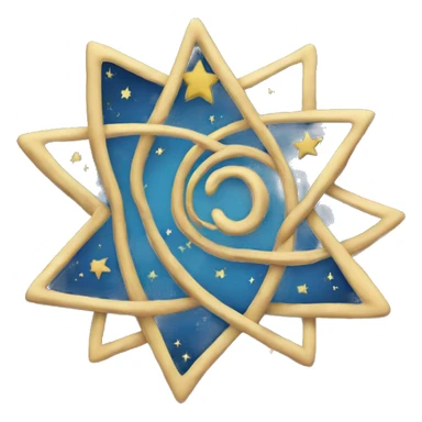 Star and spiral combined  sticker
