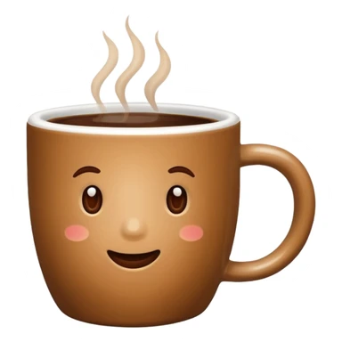 plain Coffee without Saucer, no emoji. sticker