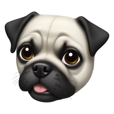 A black and white terrier pug sticker