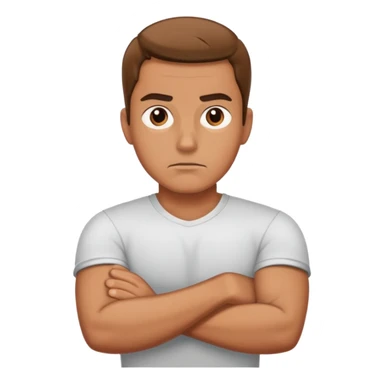 man crossing arms serious sticker
