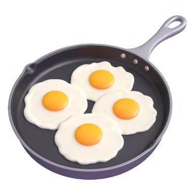 fried eggs in a frying pan sticker