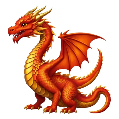 Beautiful royal looking but fiery dragon sticker