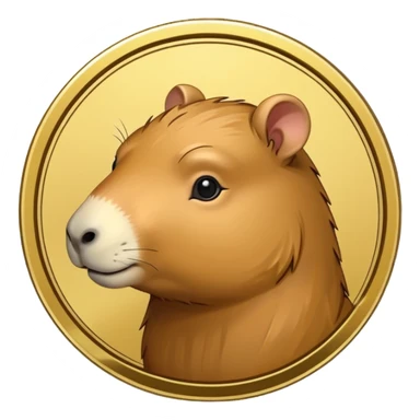 moeda de capyvara fofa e bonitinha sticker