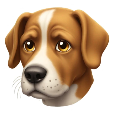 dog giving a side eye sticker