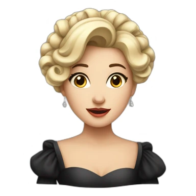 young beautiful female opera singer singing aria sticker