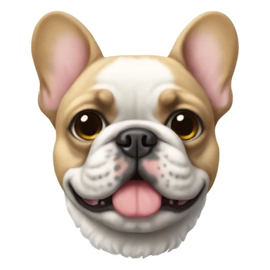 Fluffy French bulldog sticker