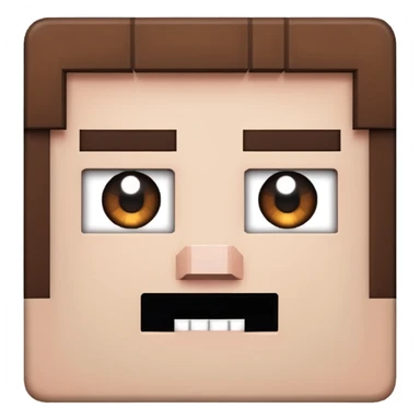 square shape minecraft herobrine face  sticker