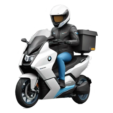 futuristic DELIVERY moto vehicle covered car driver bike bmw c1 bmwc1 sticker
