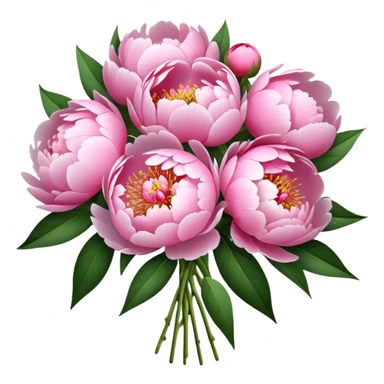 elegant bouquet of pink peonies sticker