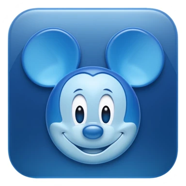 blue Disney+ logo icon with subtle glow sticker